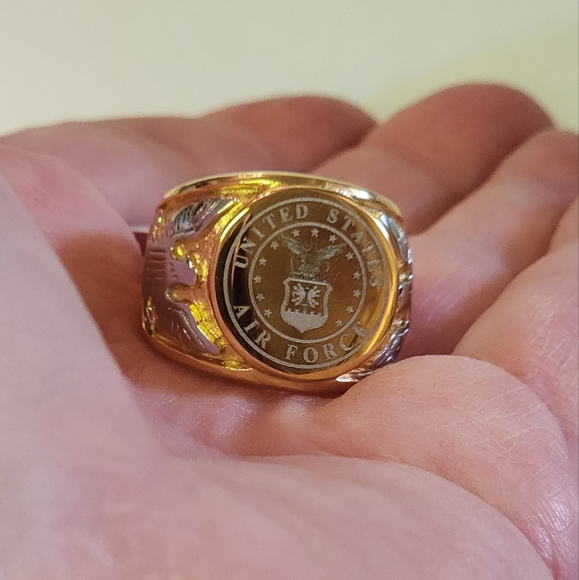 New Stainless Steel Air Force ring size 8 thru 13 usually available. Please ask - Picture 4 of 5